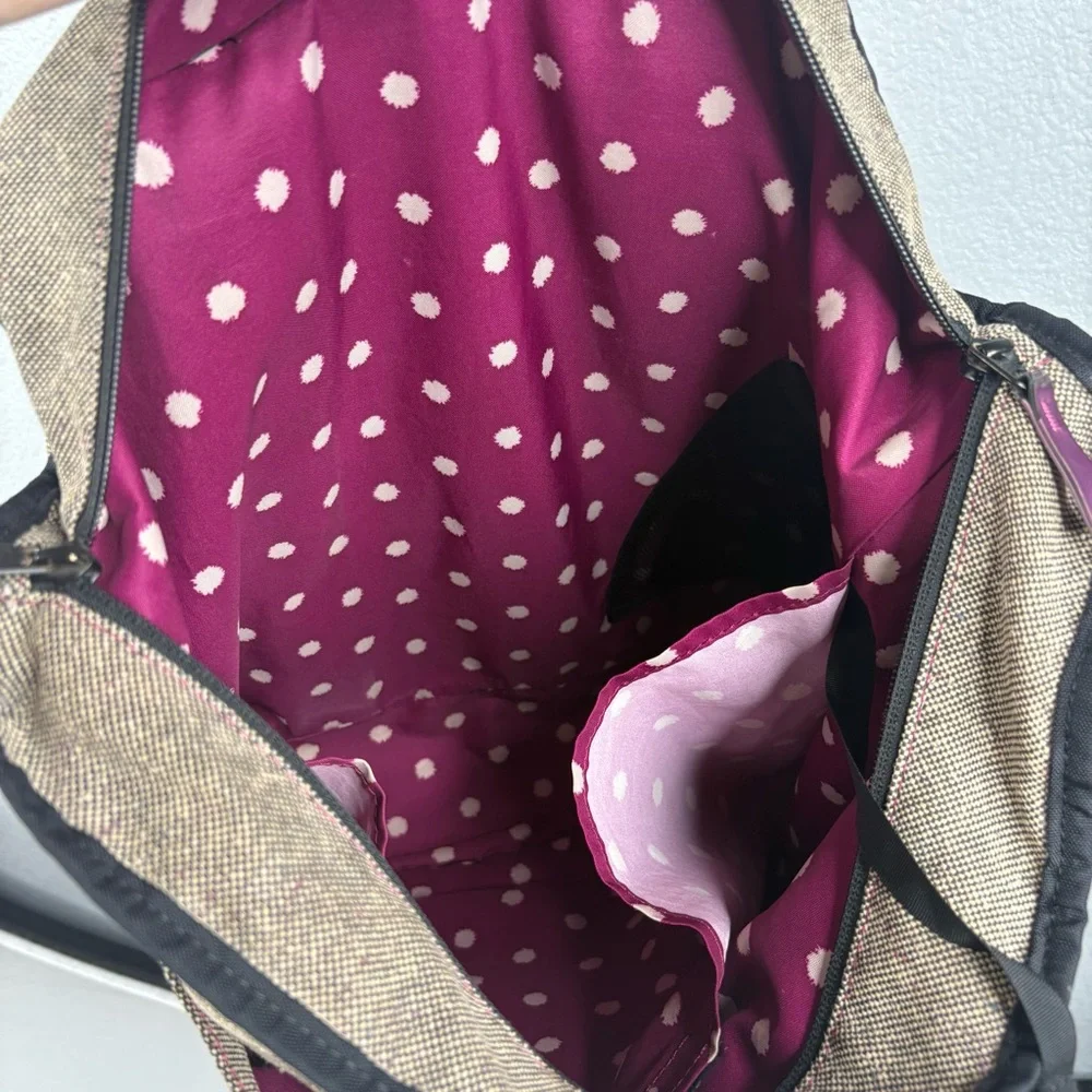 Timbuk2 Taupe Wool-Look Tote with Black Straps